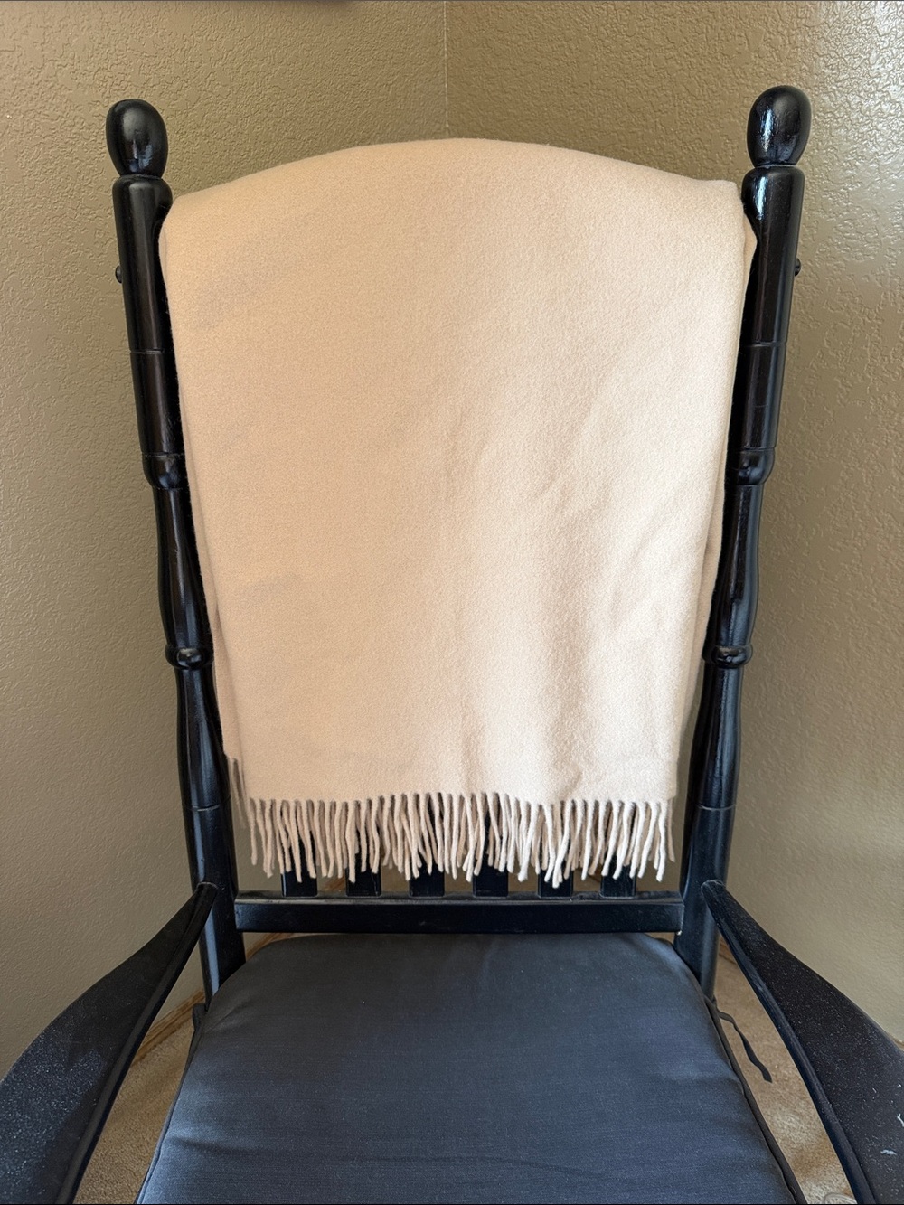 Charter Club Camel Cashmere Fringed Throw Blanket